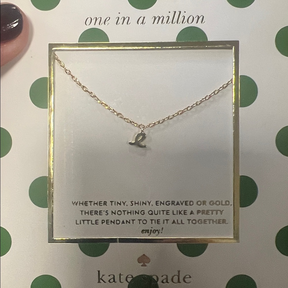 Kate Spade Gold Letter Pendant Necklace